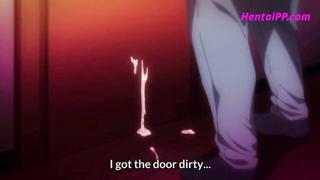 Hentai stepsister with cum dripping on door after creampie