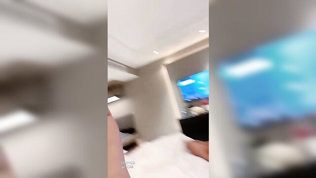 Blurry amateur Indo POV sex with white guy and Oppy Lany