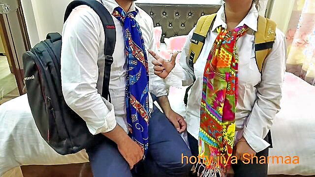 Hotty Jiya Sharmaa in white shirt and colorful scarf with guy