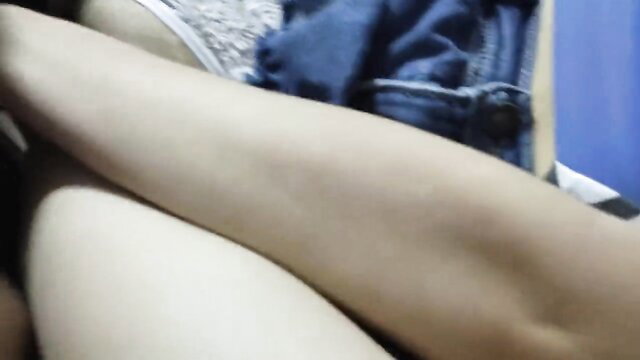 Stepdad's legs between slim girl's thighs in lingerie, creampie pregnancy play