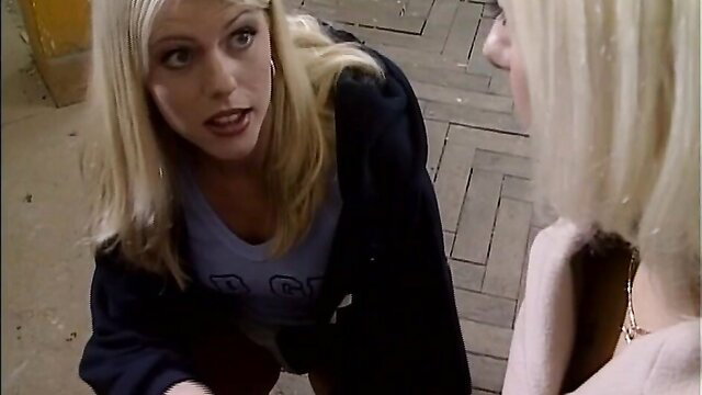 Blonde British babes in hot FFM threesome preview