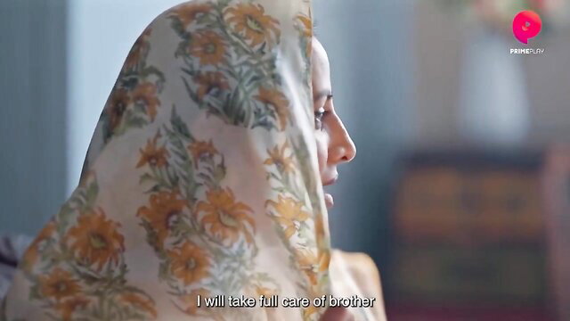 Beautiful Indian woman in floral hijab promises full care brother softcore tease