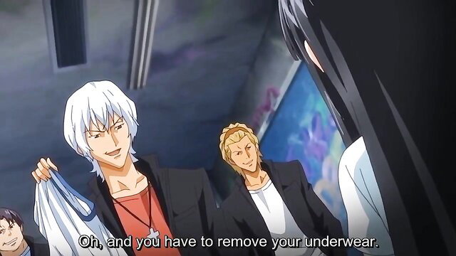 Hentai students force new teacher to strip underwear at school