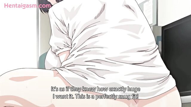 Hentai stepmom in tight white shirt showing huge ass, perfectly snug fit