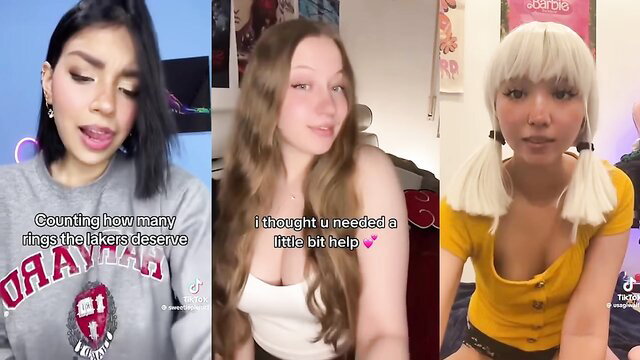 TikTok girls JOI handjob tits dirty talk compilation