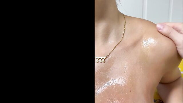 Grace Robert aka Brattygbaby oils nude tits, stepsis lost bet tease