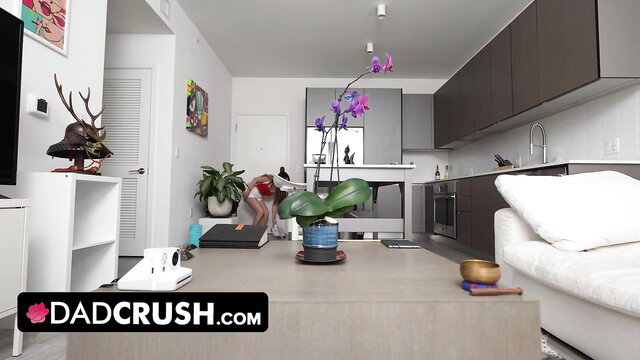 Veronica Vega bends over in tight shorts for stepdad in Dad Crush