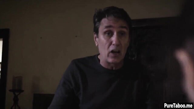 Ashley Adams shocked by angry stepdad in taboo punishment scene