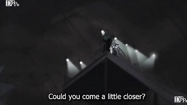 Magical girl hentai on rooftop asks to come closer, tentacles looming