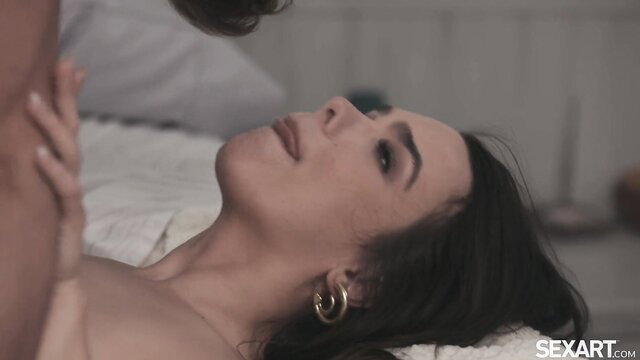 SexArt brunette beauty in possessive missionary sex closeup