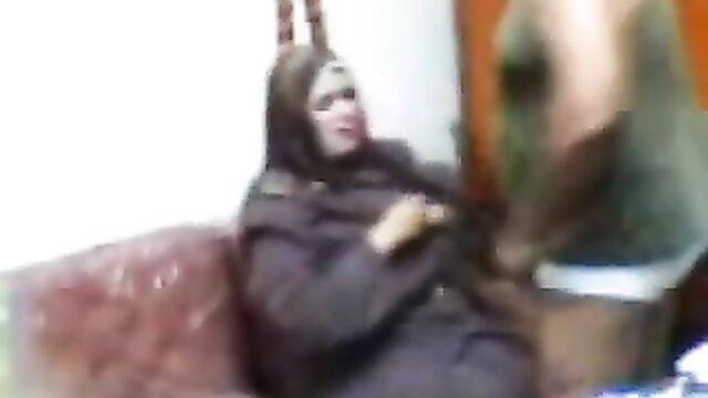 Chubby Arab wife in hijab fucked doggystyle by fat guy