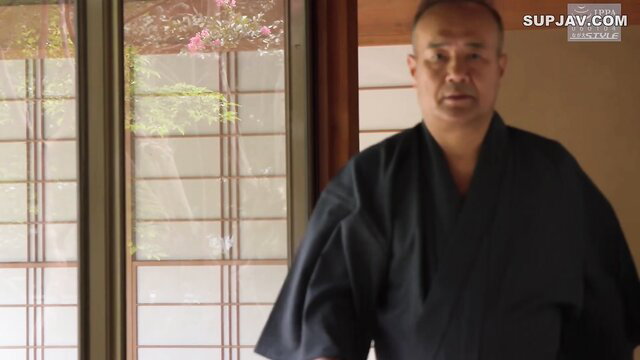 Minami Maeta as cute bride in kimono punished by father-in-law