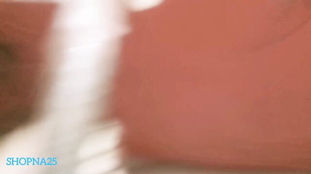 Shopna25 stepmother blurred blowjob, sucking cock up close