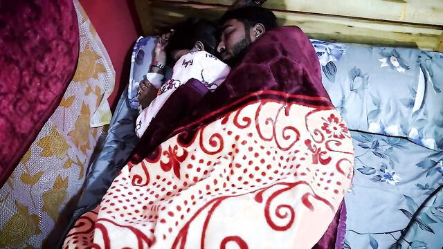 Sudipa cuddles stepbrother in bed, big boobs sexy night tease