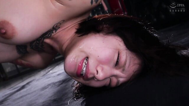 Hiiragi Yuuki upside down facefuck tears saliva smile JAV thumbnail
