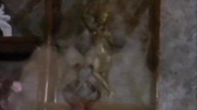 Vintage gold nude statue figure in frame, Penis Surprise XXX thumbnail