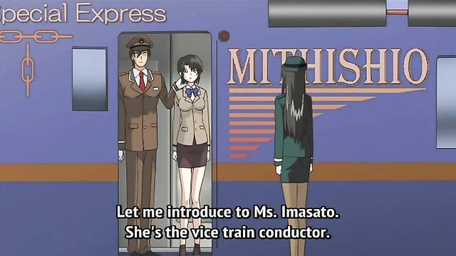 Hentai train conductor introduces vice conductor Ms. Imasato on Special Express