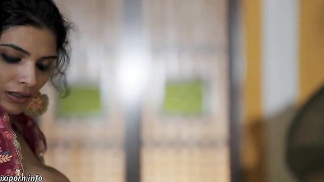 Resmi Nair topless outdoor fantasy in red lehenga choli