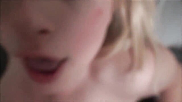 Closeup of hot blonde stepsis with plump lips in taboo tease