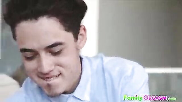 Christiana Cinn smiles in stepmom massage scene