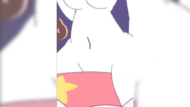 Steven Universe hentai girl topless with big tits and pink star panties