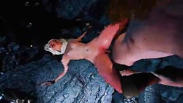 Hentai big boobs babe bound underwater with massive tits exposed