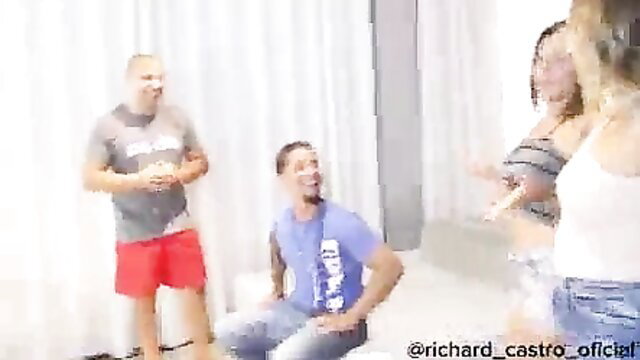 Richard Castro orgy: 3 hot MILFs with 2 hung studs