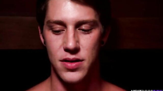 Calvin Chambers closeup face, raw straight hunk eyes twink stepbro