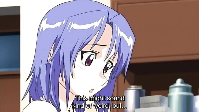Purple-haired anime girl with wide eyes in cute shocked expression