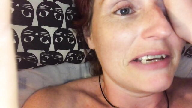 Mistress Wriggler POV first orgasm after America trip, nude closeup