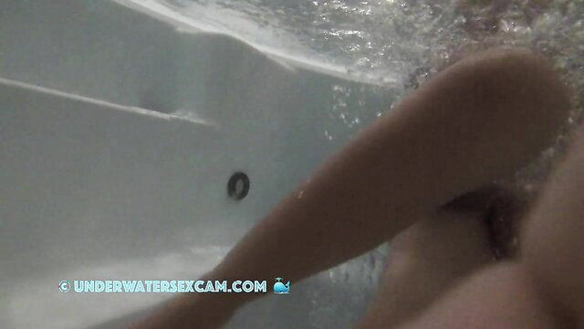 Teen couple nude underwater jacuzzi sex closeup pussy arm view