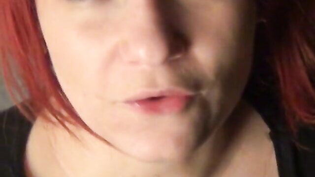 Redhead German amateur close-up dirty talk countdown tease