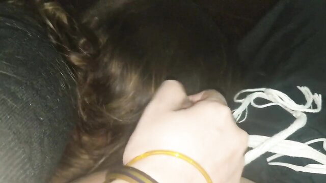 Indian Punjabi girl handjob with white ropes in amateur sex play