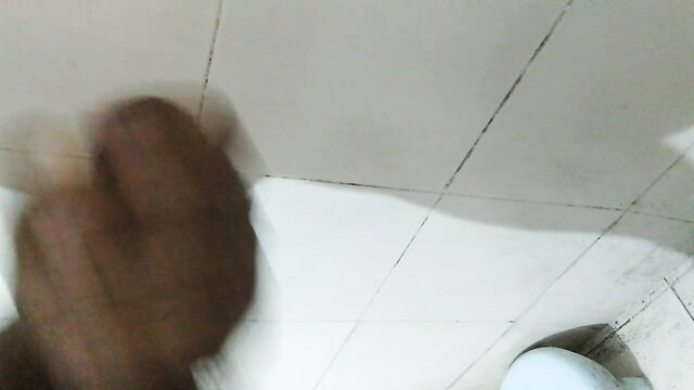 Indian boy POV handjob in bathroom closeup