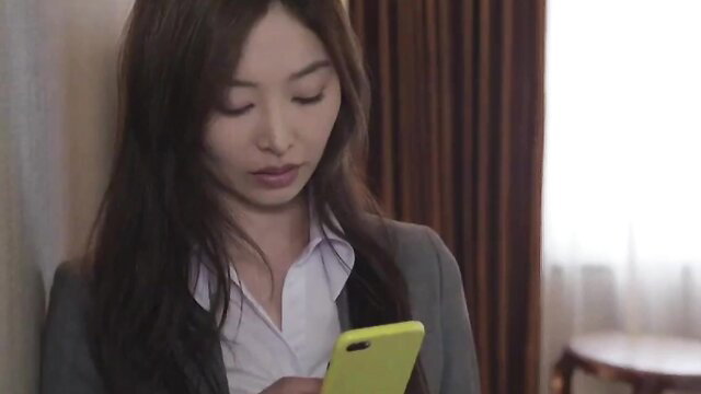 Natsume in suit checks phone on business trip - Adultery JAV