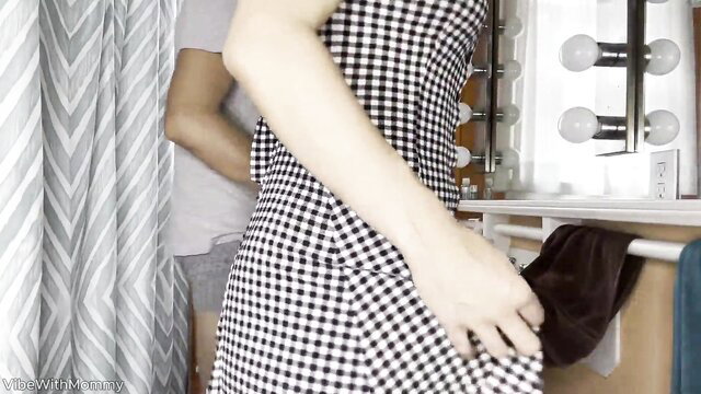 Babysitter in checkered dress grabs panties at wild Diddy party