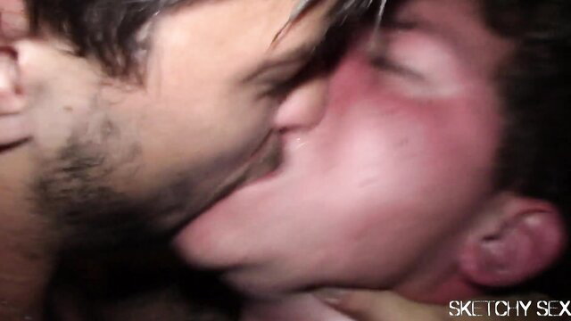 Grey Gold passionate gay kiss in Penis Bang scene