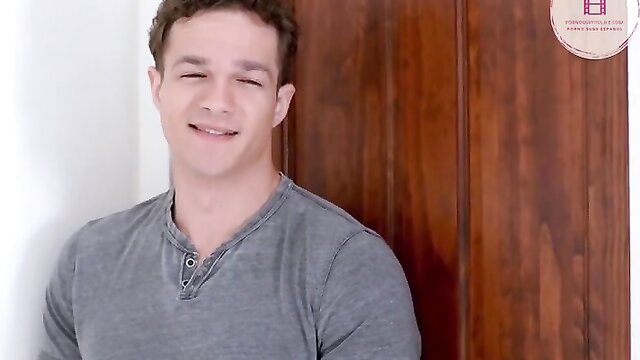 Gigi Dior smiles seductively in gray henley shirt, stepmom vibe