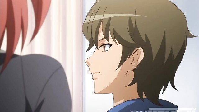 Anime step brother with boner eyes step sister sitting on him hentai