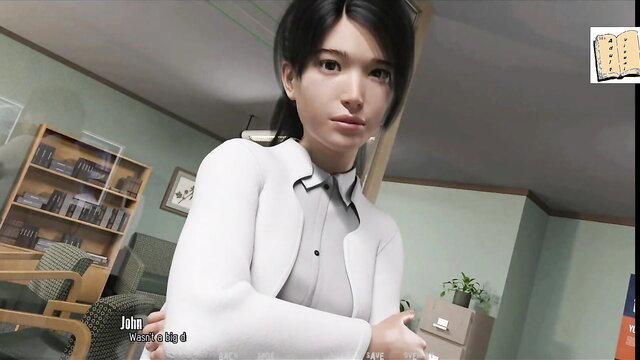 Asian woman in white blazer and gray shirt, looking upset