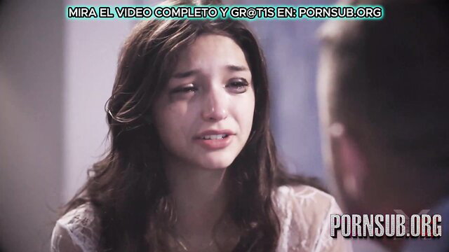 Emotional brunette beauty crying in intimate MissaX bachelorette scene