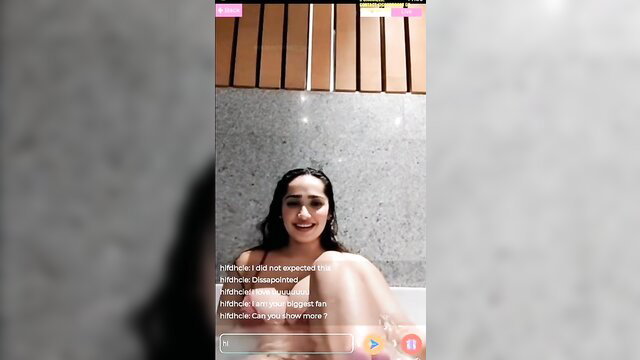 Aditi Mistry nude in bubble bath, smiling wet brunette tits out