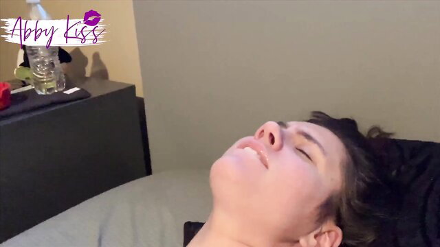 Abby Kiss beautiful agony face ecstasy with vibrator solo