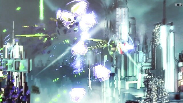 Natalie Stone GroobyGirls hardcore debut in glowing cyberpunk cityscape