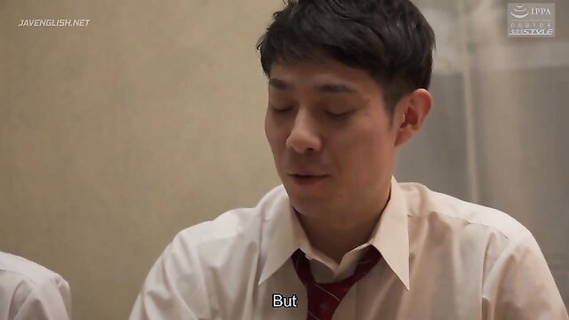 Handsome Asian man in white shirt and red tie, closeup thoughtful expression