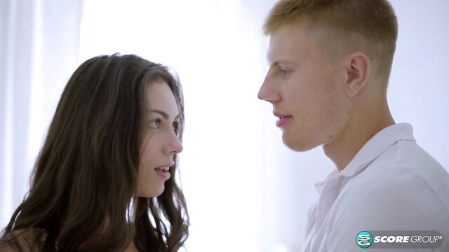 Arwen closeup face to face with stud in Anal With Arwen preview