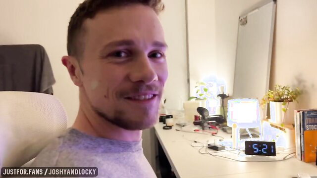 JoshyAndLocky Ep 16 handsome guy smiling in cozy setup