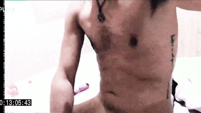 Str8ToGay muscular guy losing virginity solo anal toy play in bath