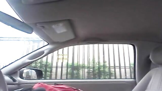 Amateur car flash tease with 3 girls, quick peek inside vehicle