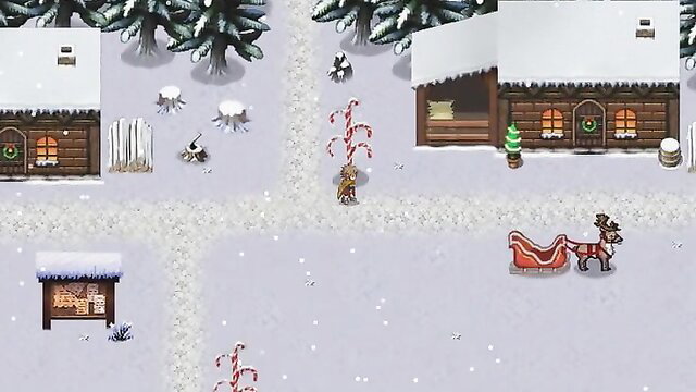 Isekai Lust Christmas Special #2 hentai RPG elf girl in snowy village scene